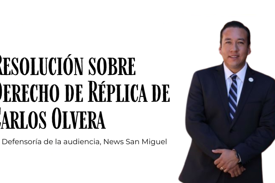 Sobre el Derecho de Réplica de Carlos Ricardo Olvera Ávila