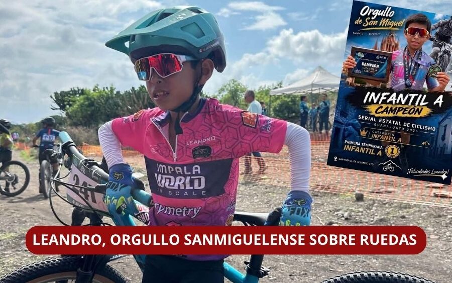 Leandro, el pequeño sanmiguelense que es Campeón Estatal de Ciclismo de Montaña