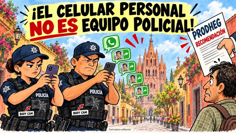 Por fotografiar a ciudadanos con sus celulares, PRODHEG emite recomendaciones a la Policía de San Miguel de Allende