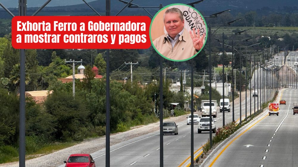 Diputado Ferro exhorta a Gobernadora Libia Dennise que transparente contratos del Bulevar de la Libertad y las obras pendientes